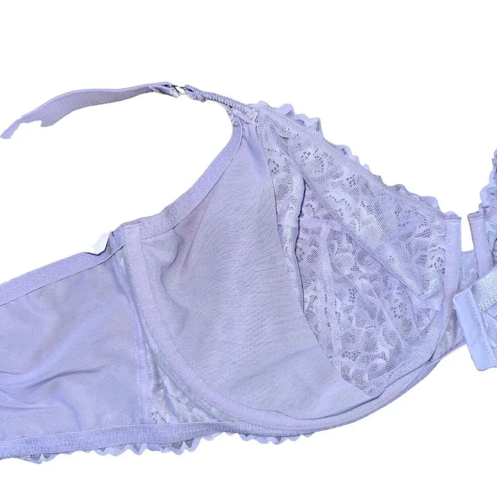 Auden Lavender Lace Bra 46DDD Plus Size Balconette Feminine NWT - Picture 3 of 8